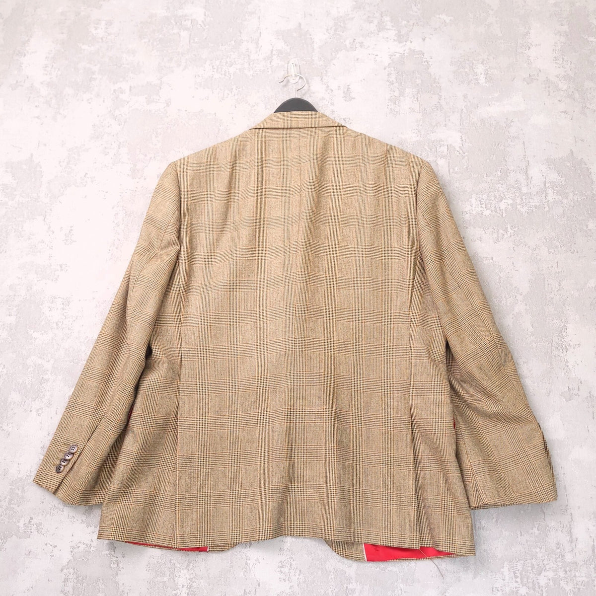 Brook Taverner Tweed Blazer Mens 44S Brown Check 100% Wool Jacket Sport Coat