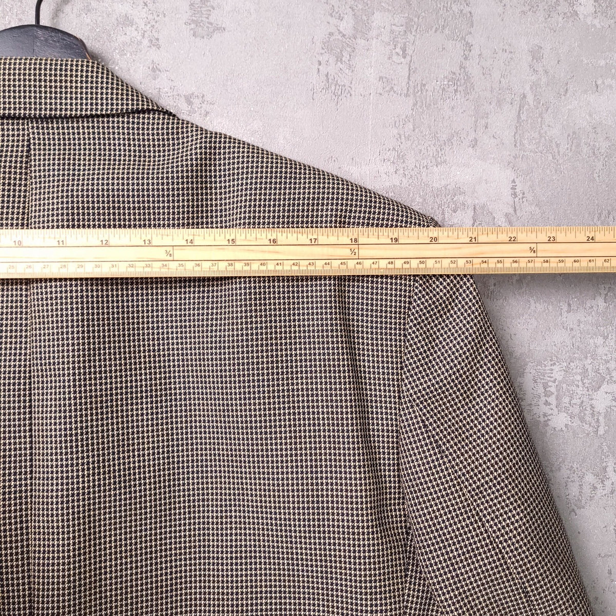 Ciro Citterio Tweed Blazer Jacket Mens 44R Regular Fit Brown Houndstooth Check