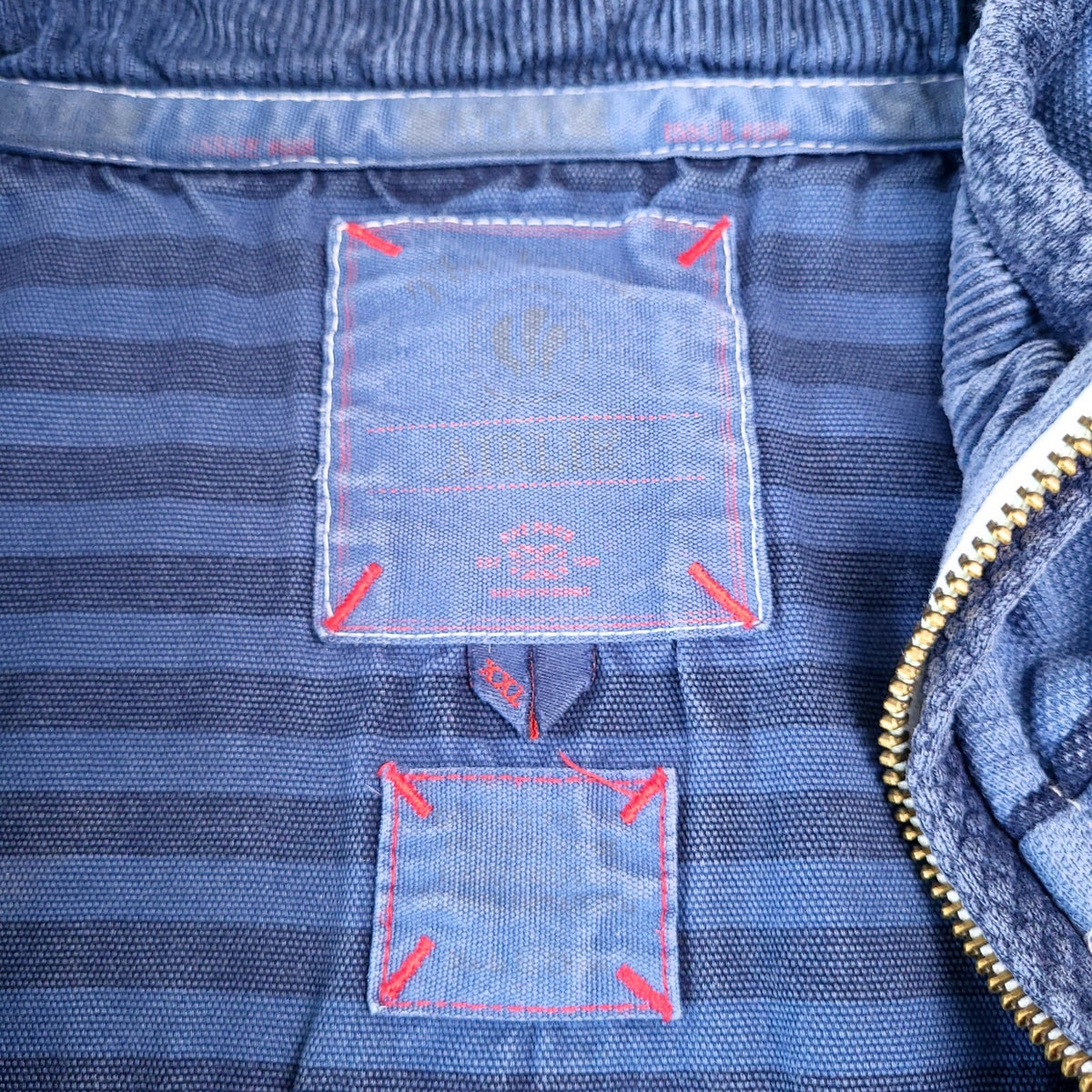 Fat Face Airlie Quarter Zip Jumper Mens 2XL XXL Blue Stripe Cotton