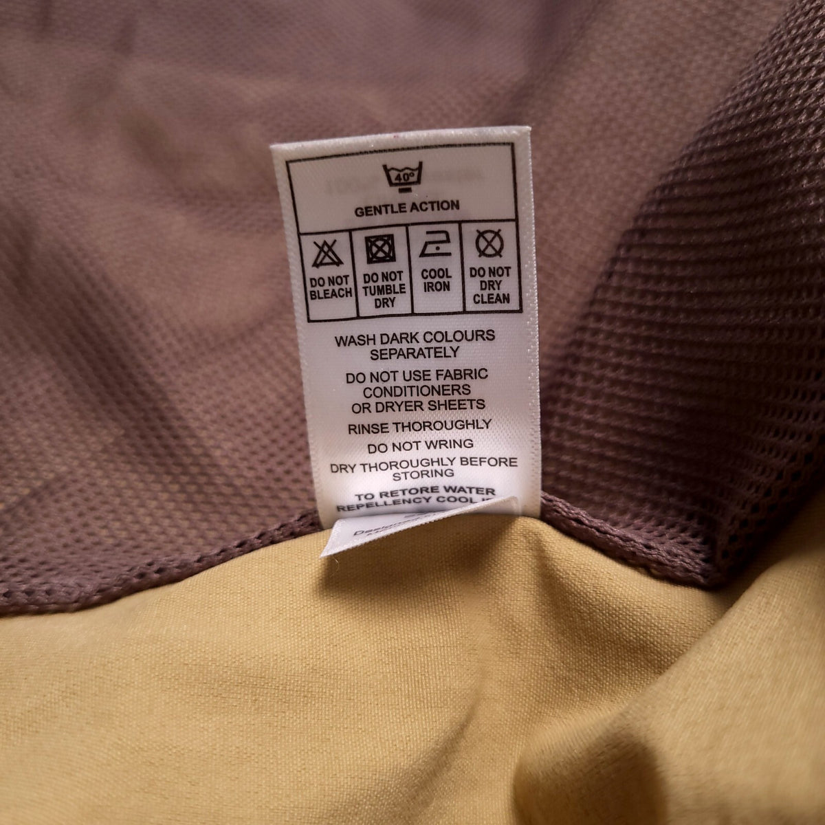 Rohan Crossborder Jacket Mens Small Tan Stretch Mesh Lined Windbreaker