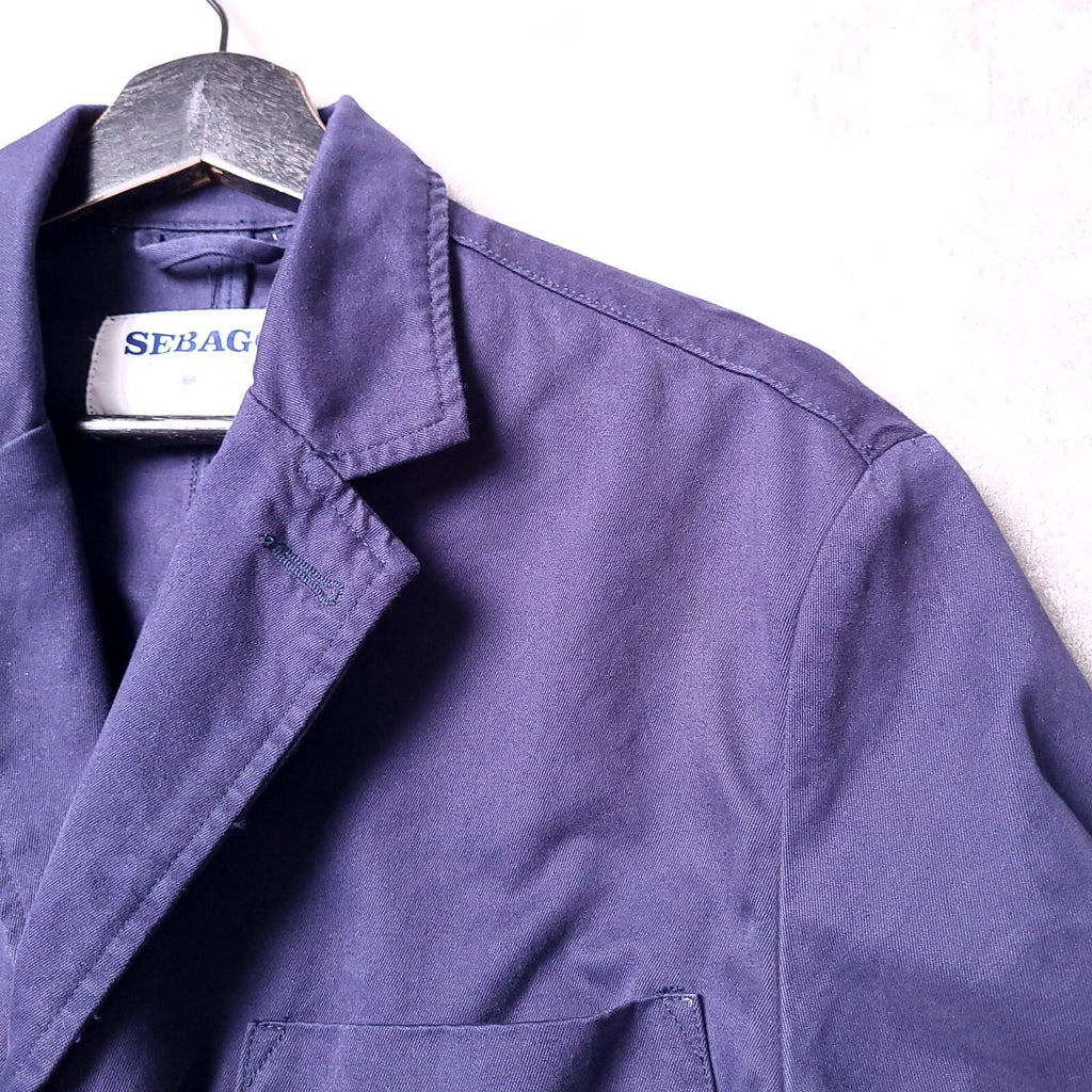 Sebago Blazer Jacket Mens 42 Regular Fit Navy Blue Sport Coat Cotton Chore