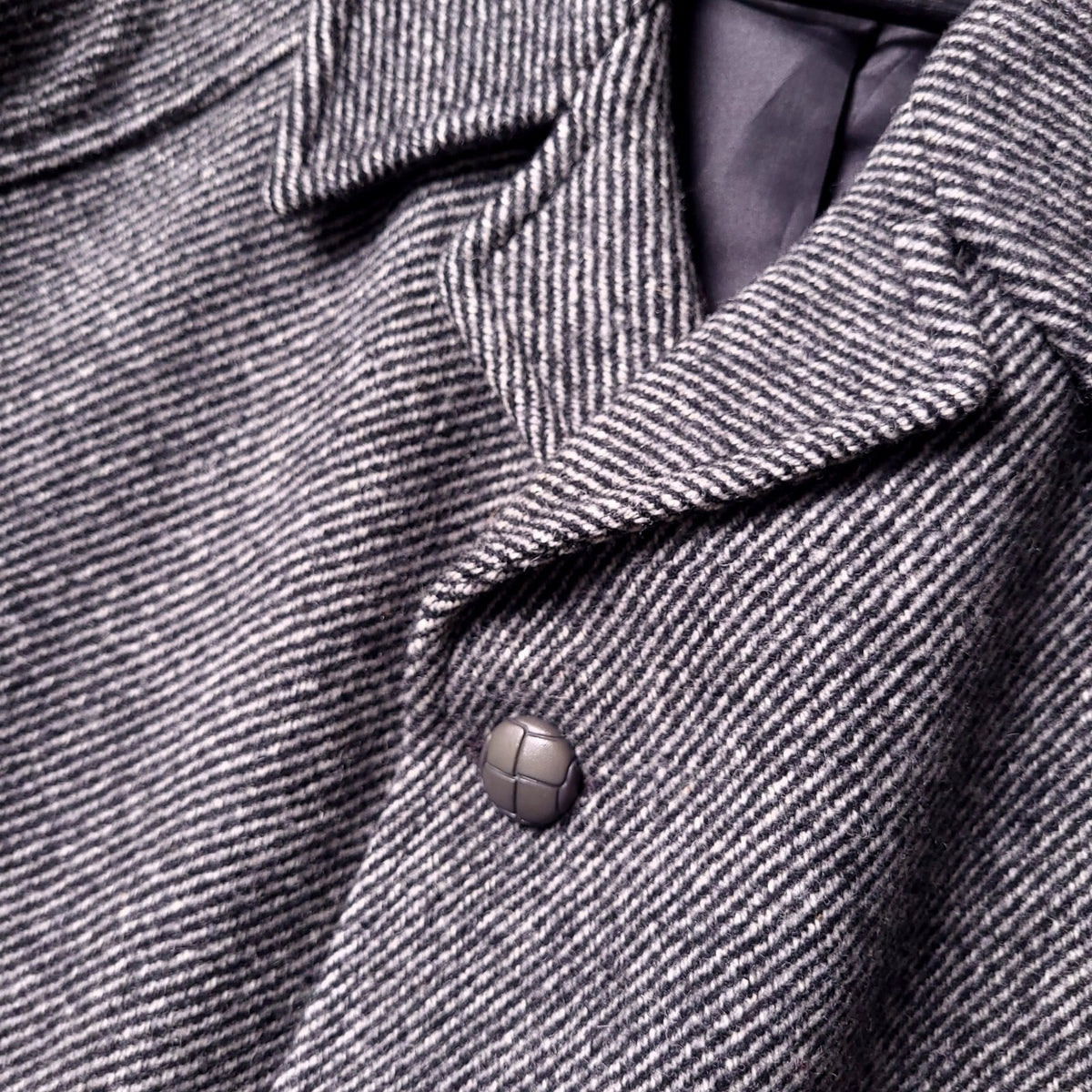 Brook Taverner Tweed Overcoat Mens 42R Regular Fit Grey Herringbone Wool Jacket