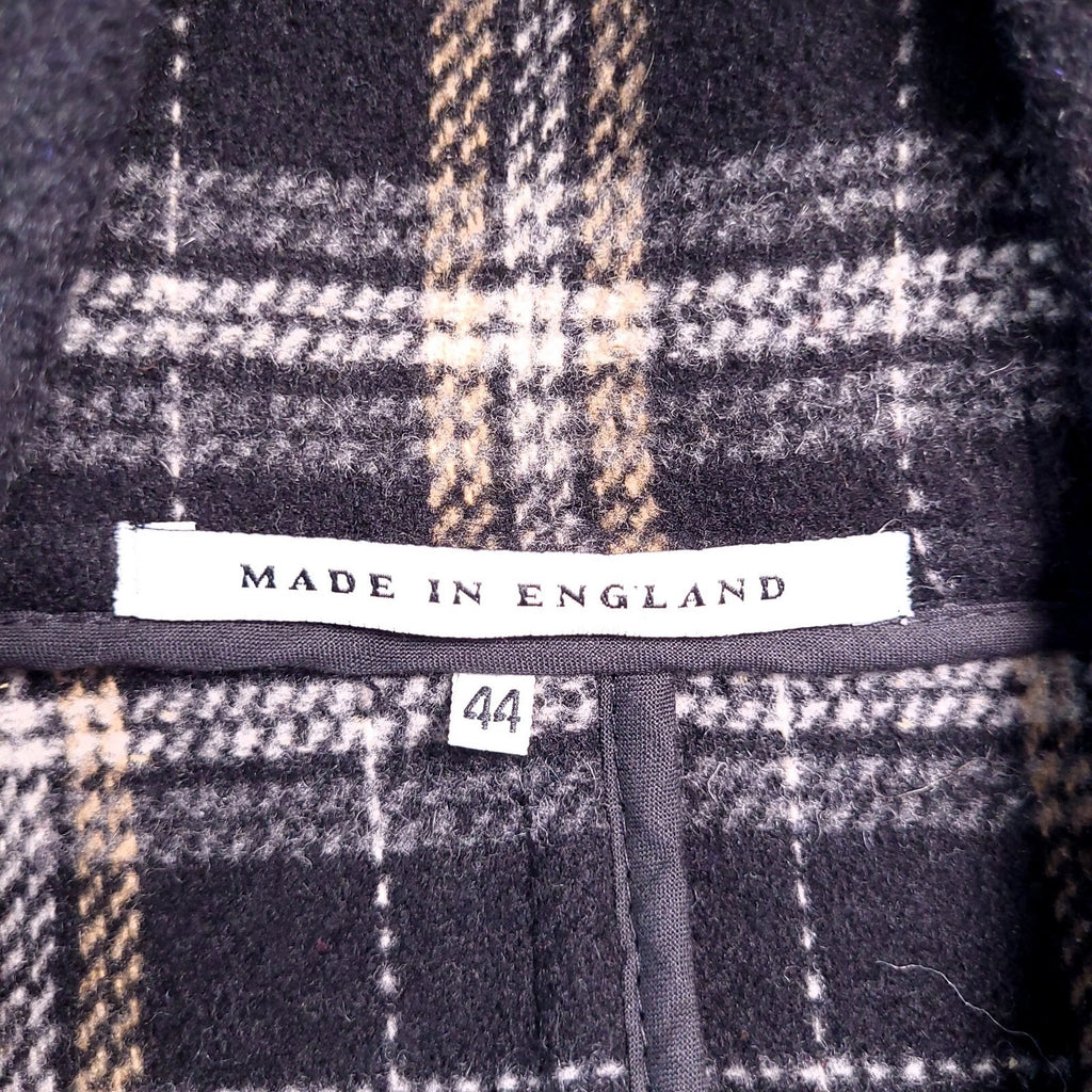 Original Montgomery Wool Duffle Coat Mens 44R Large Charcoal Hooded Jacket