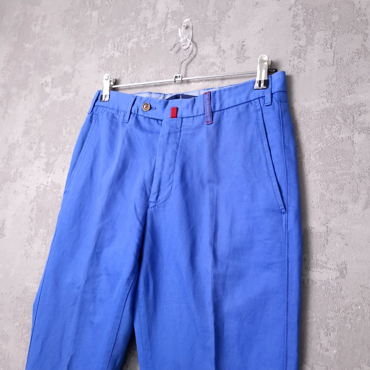 Trotter & Deane Linen Trousers Mens W33 L28 RegFit Blue Chinos Limited Edition
