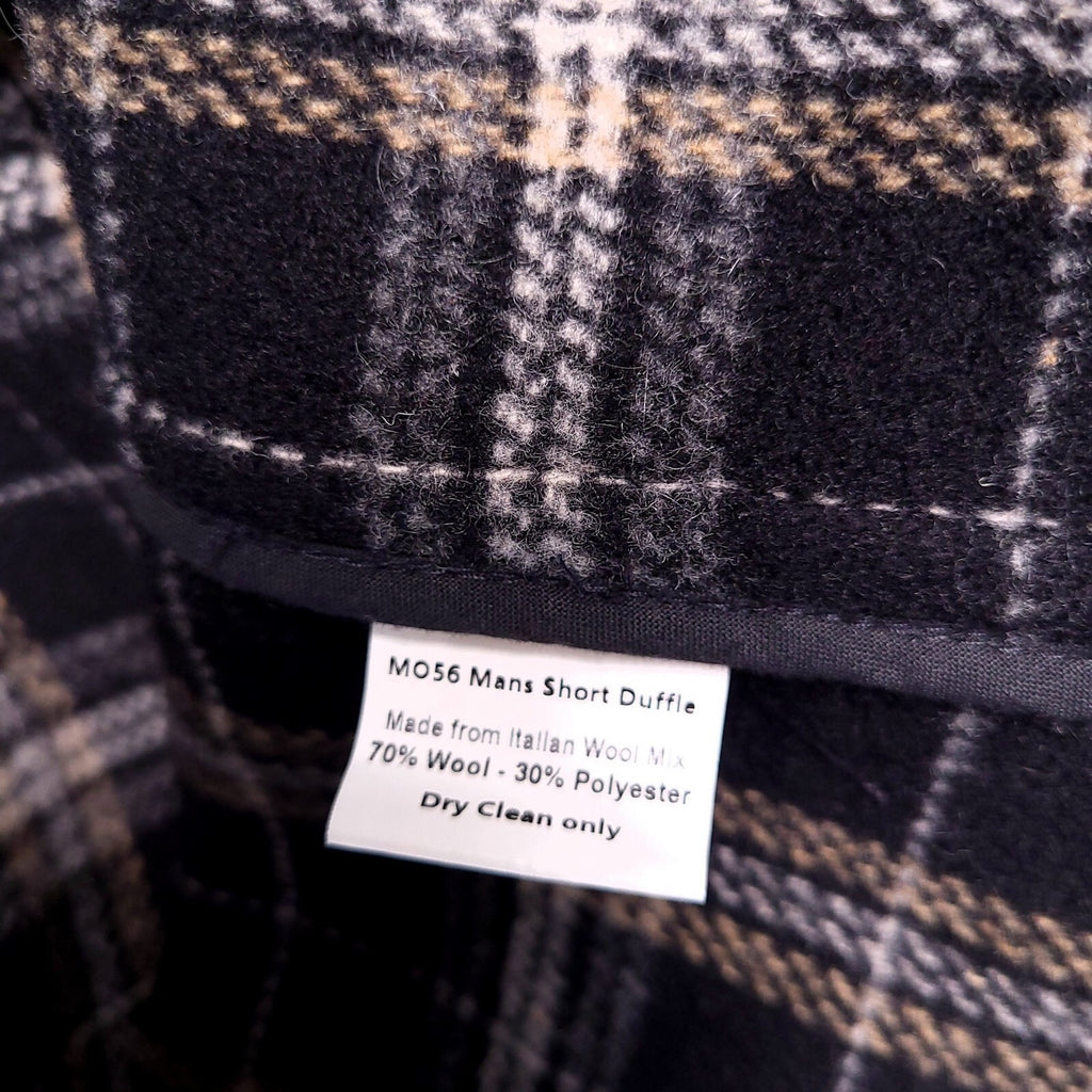 Original Montgomery Wool Duffle Coat Mens 44R Large Charcoal Hooded Jacket
