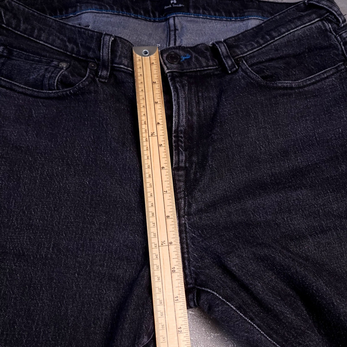 PS Paul Smith Jeans Mens 33L Black Denim Slim Fit Dark Wash Stretch