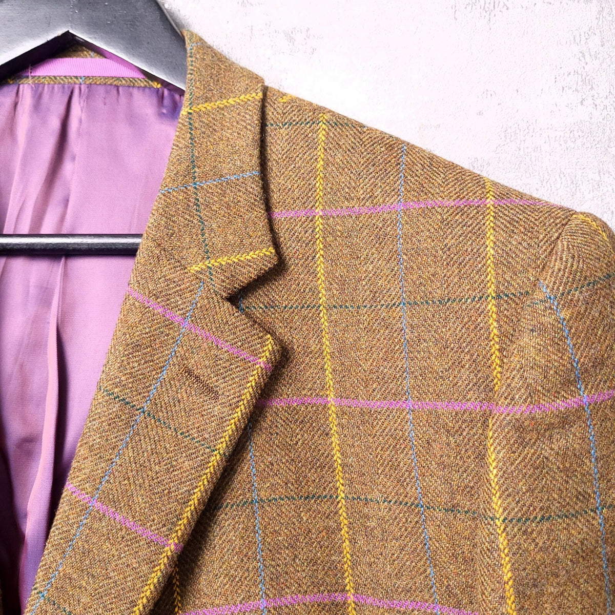 Brook Taverner Moon Tweed Blazer Jacket Mens 44R Brown Check Centenary Limited