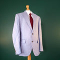 Moss Linen Blazer Jacket Mens 40R Tailored Fit Light Blue Sport Coat