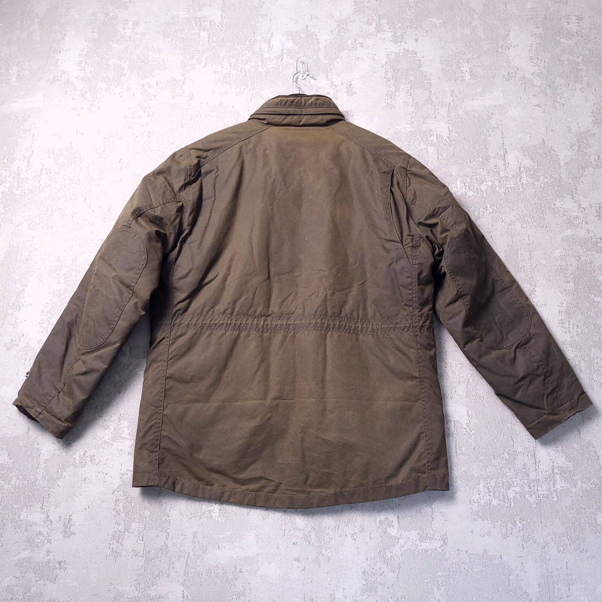 Barbour Wax Sapper Jacket Mens Large Regular Fit Olive Green Field Coat Quilted
