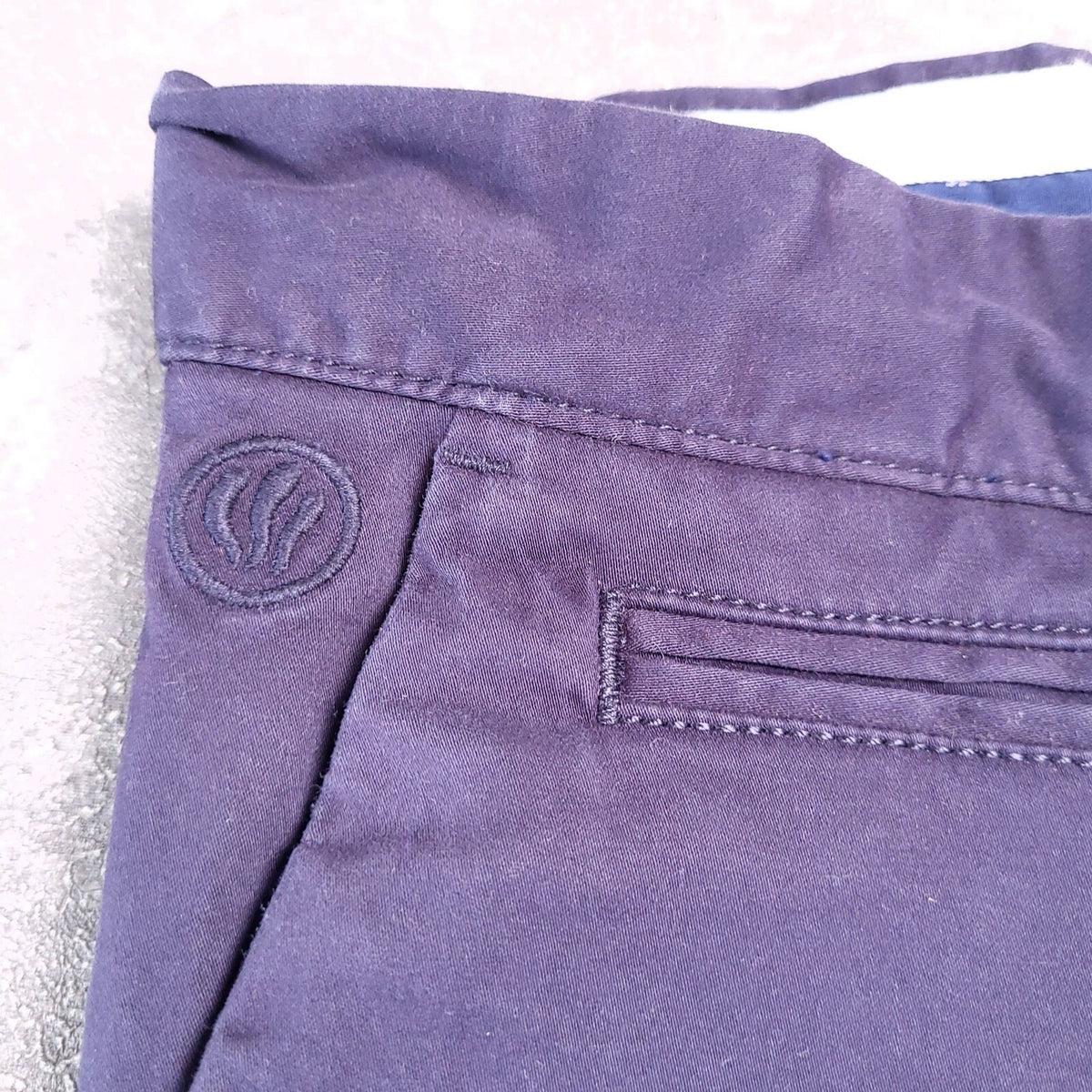 Fat Face Chinos Mens W34 L30 Navy Blue Reg Fit Trousers Cotton Stretch Heyshott