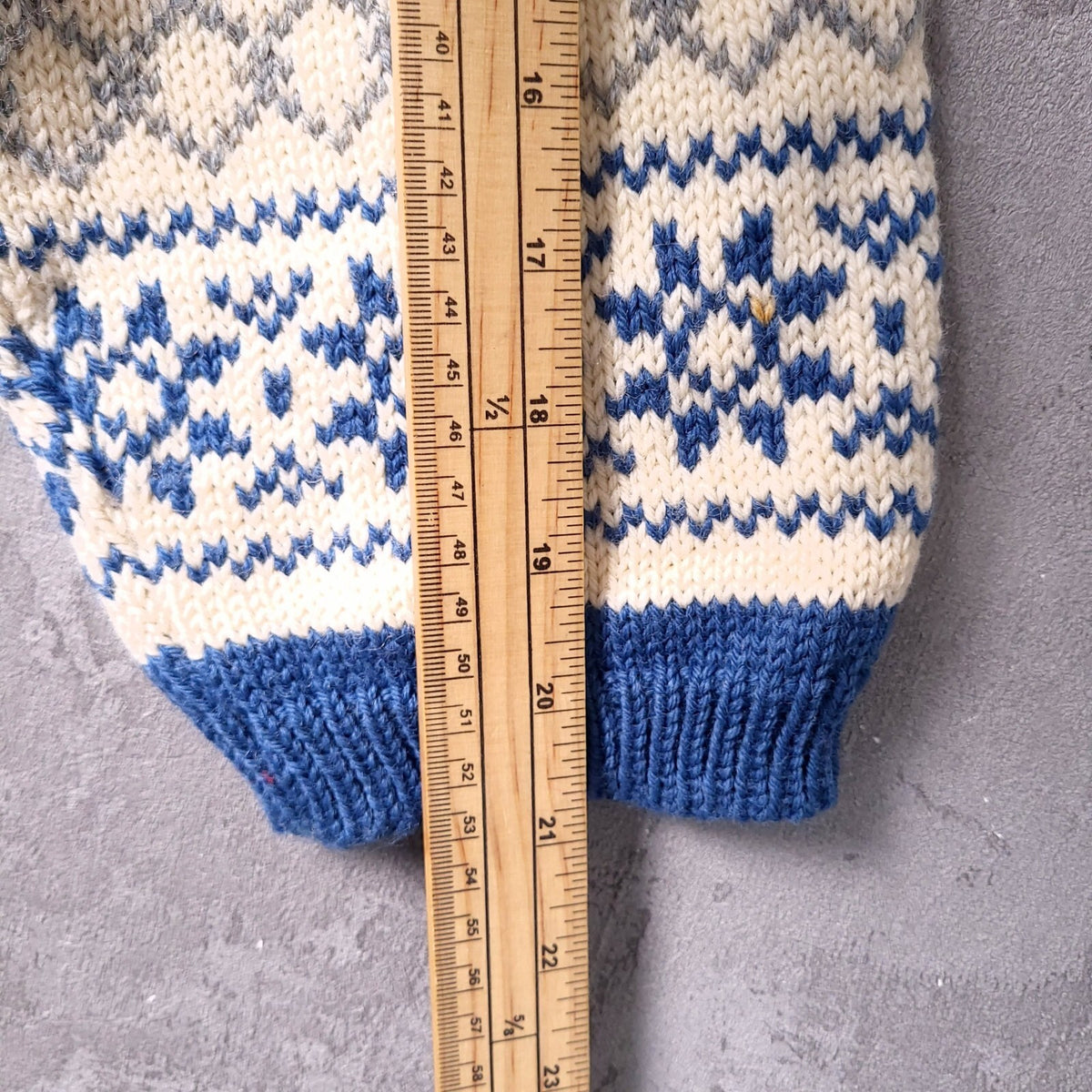 Dale Of Norway Wool Cardigan Mens XL Regular Fit Blue White Nordic Clasp