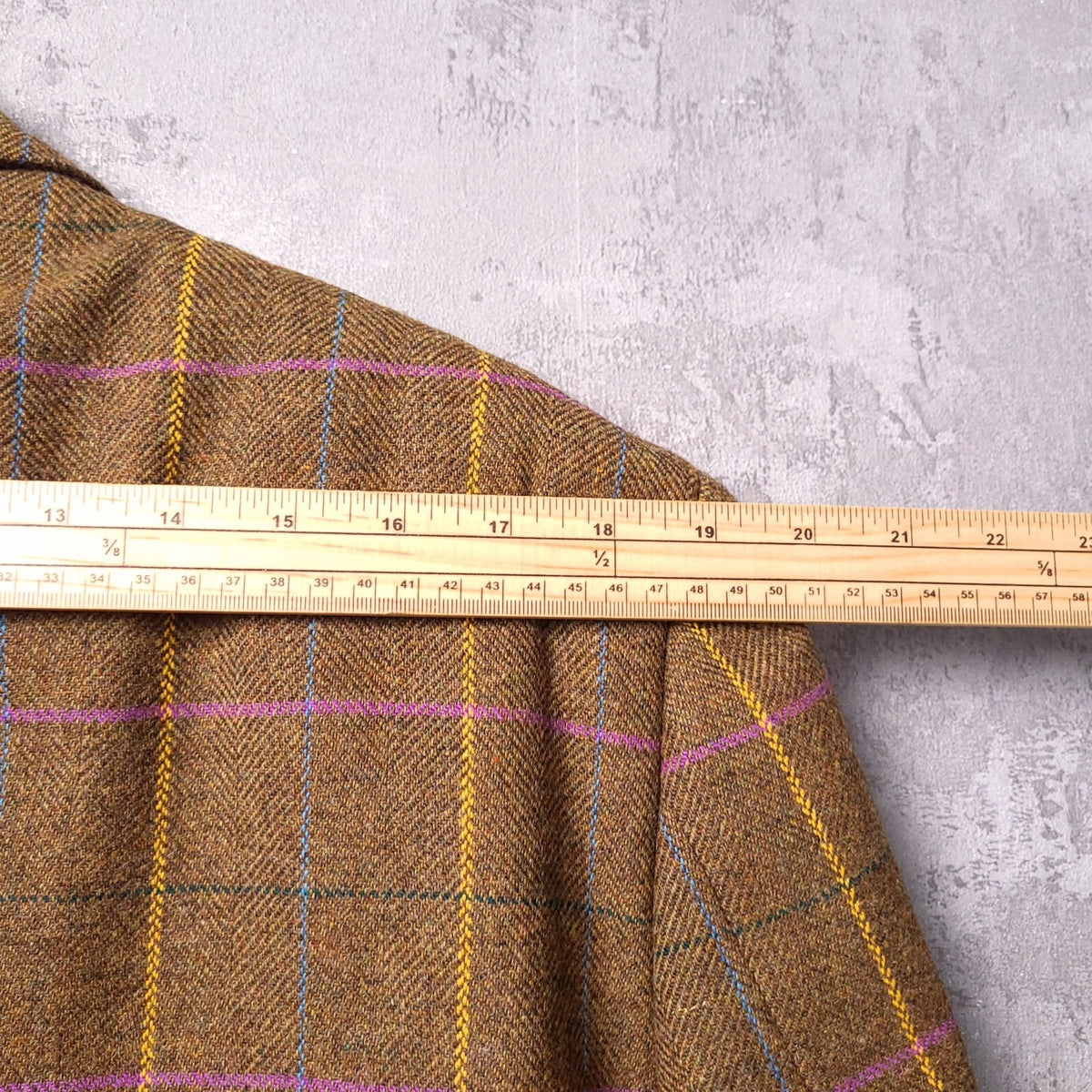 Brook Taverner Moon Tweed Blazer Jacket Mens 44R Brown Check Centenary Limited