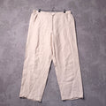 Orvis Linen Trousers Mens L Regular Fit Beige Elasticated Waist Drawstring
