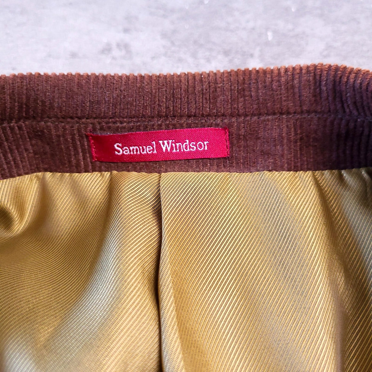Samuel Windsor Corduroy Blazer Jacket Mens 40S Short Fit Brown Sport Coat