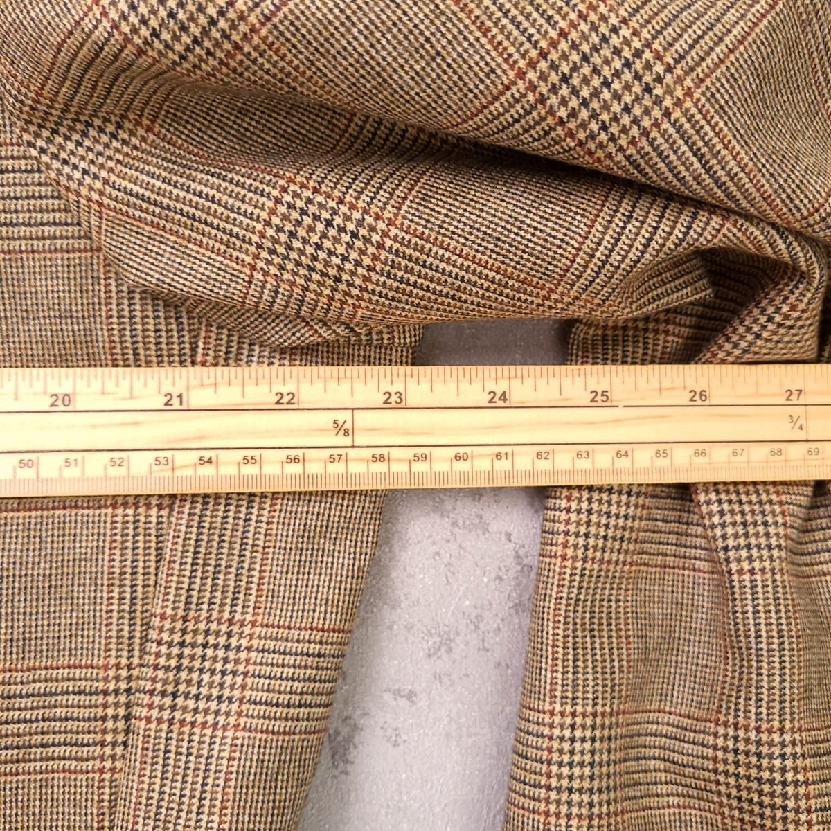 Brook Taverner Tweed Blazer Mens 44S Brown Check 100% Wool Jacket Sport Coat