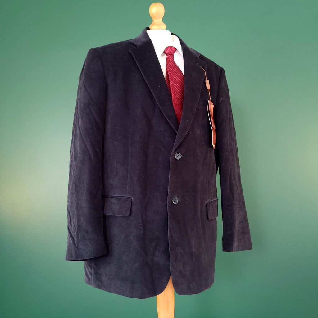 Marks & Spencer Soft Touch Blazer Jacket Mens 44R Reg Fit Navy Blue Sport Coat