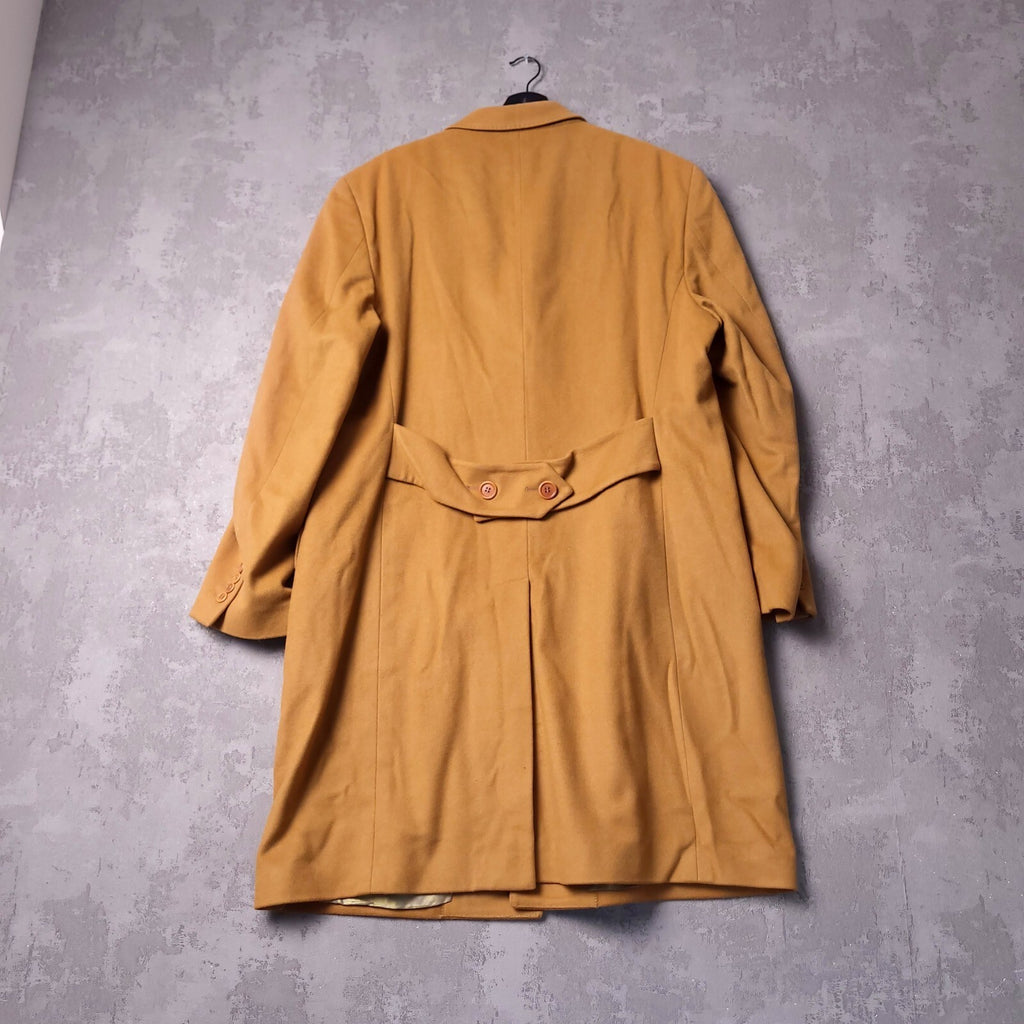 Marks & Spencer Autograph Wool Cashmere Overcoat Mens XL 46R Camel Mark Powell