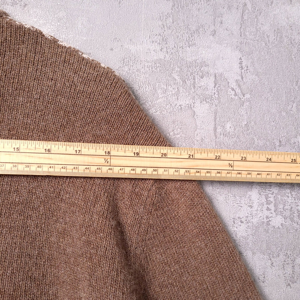 Next Signature Wool Cashmere Jumper Mens L Regular Fit Brown Herringbone Quarter