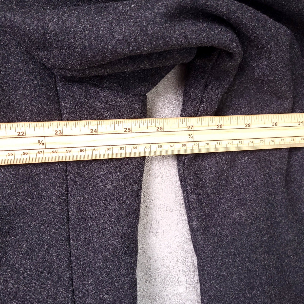Barbour Wool Overcoat Jacket Mens 48R Regular Fit Charcoal Grey Edward