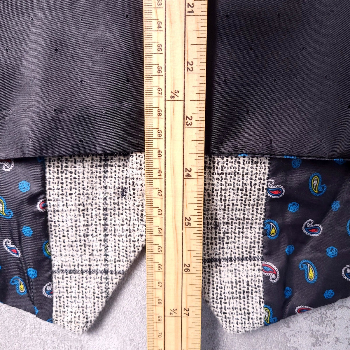 Marc Darcy Tweed Blazer Waistcoat Mens 38R Regular Grey Check Elbow Patch