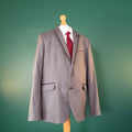 Ted Baker Tweed Blazer Jacket Mens 44R Regular Fit Grey Chess Lining Sport Coat