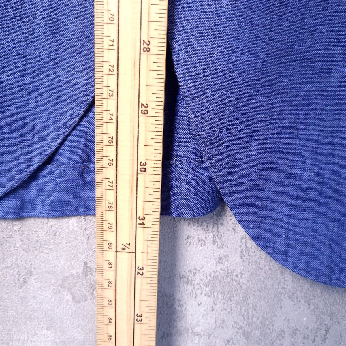 Brook Taverner Linen Blazer Jacket Mens 48R Regular Fit Indigo Blue Sport Coat