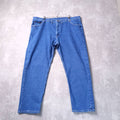 Wrangler Jeans Mens W46 X L30 Regular Fit Blue Denim Cotton Stretch 5-Pockets