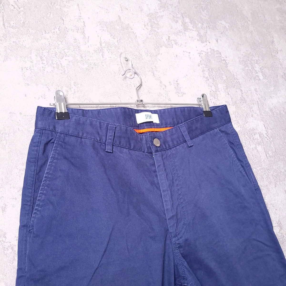 Spoke Heroes Chinos Trousers Build A Mens W33 L28 Regular Fit Navy Blue