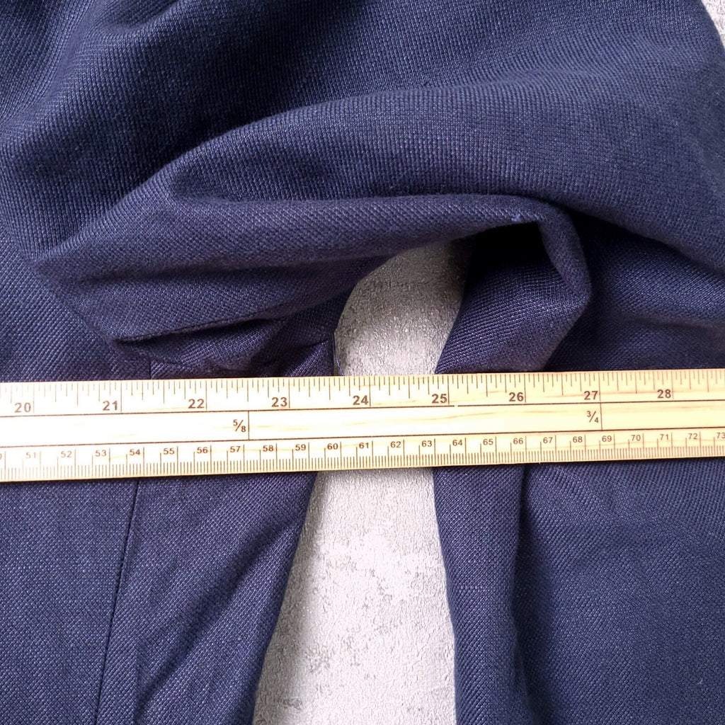 Next Linen Blazer Jacket Mens 44R Slim Fit Blue Sport Coat Elbow Patch
