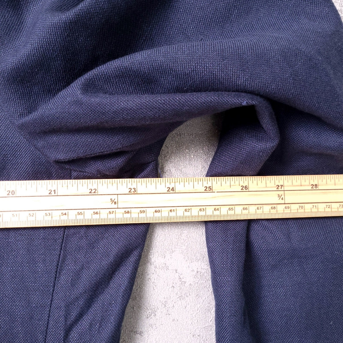 Next Linen Blazer Jacket Mens 44R Slim Fit Blue Sport Coat Elbow Patch