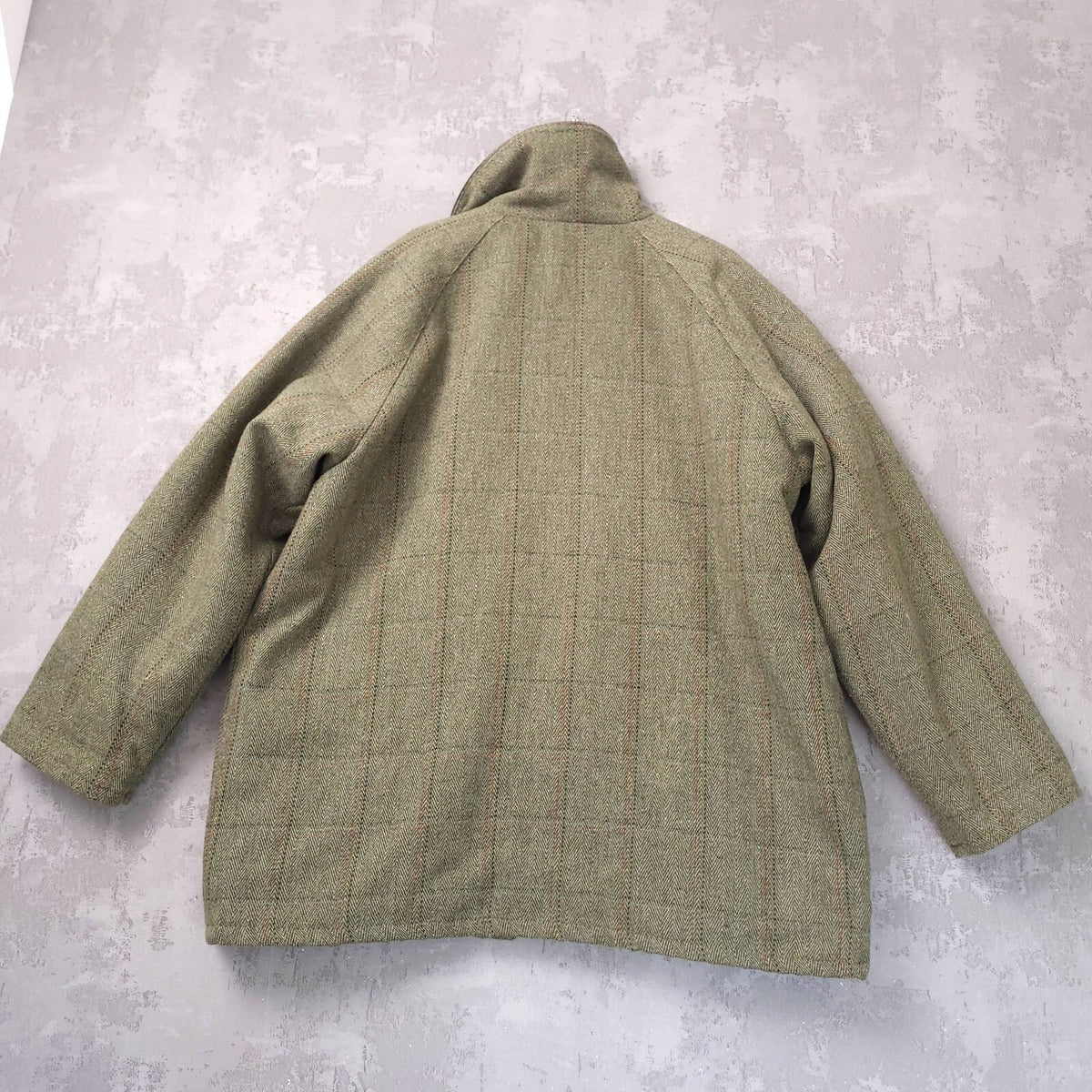 The Laird of Kilkelly Tweed Jacket Mens XXL Regular Olive Green Check Quilted