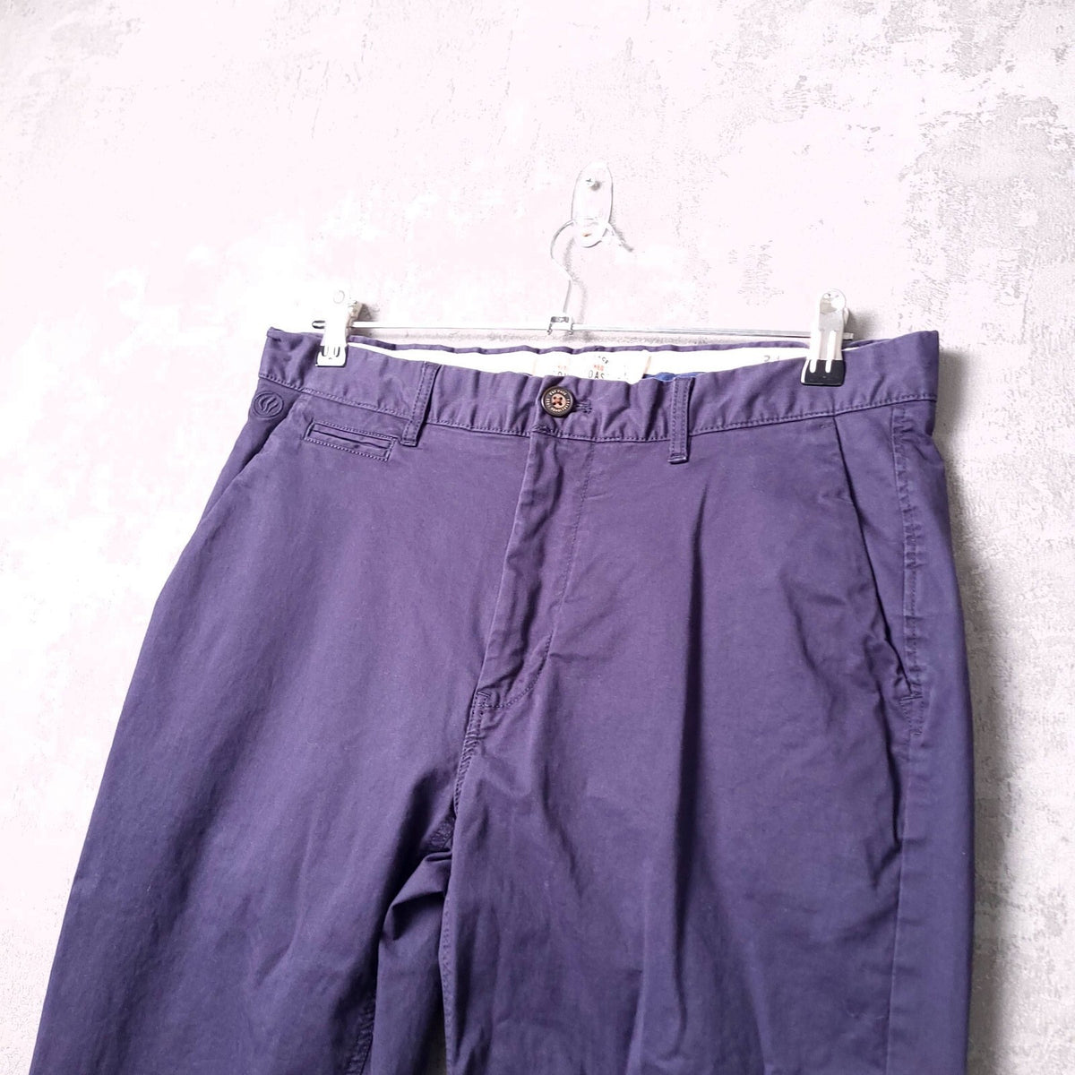 Fat Face Chinos Mens W34 L30 Navy Blue Reg Fit Trousers Cotton Stretch Heyshott
