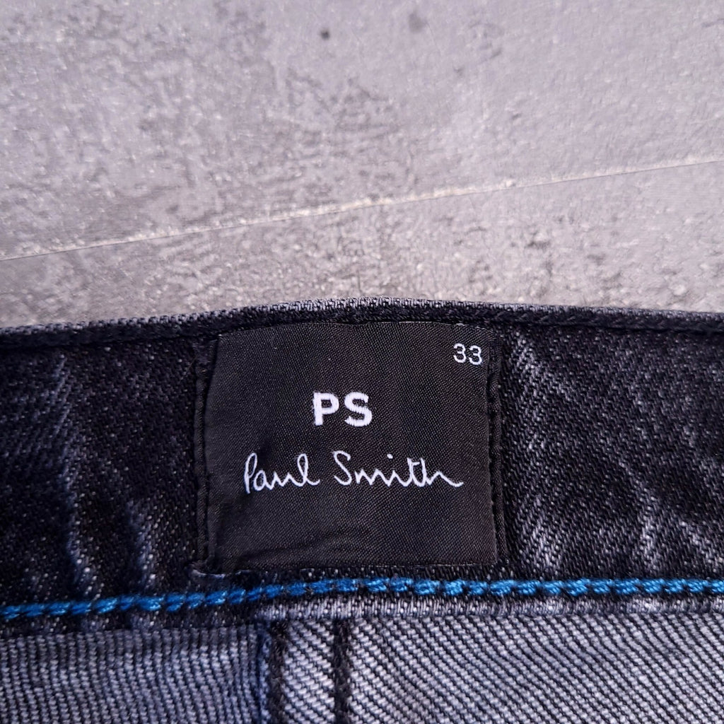 PS Paul Smith Jeans Mens 33L Black Denim Slim Fit Dark Wash Stretch