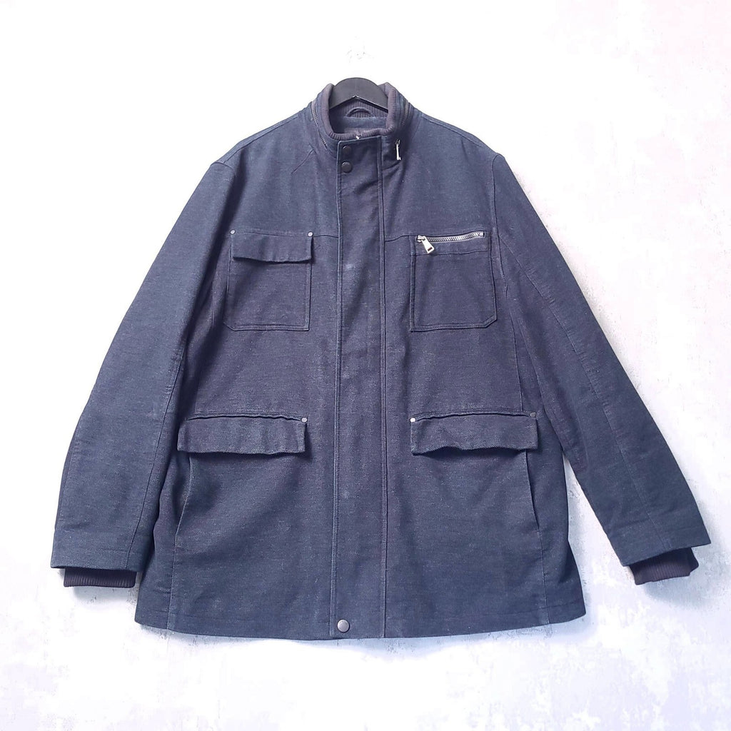 Marks & Spencer Autograph Moleskin Jacket Mens XXL Long Black Italian Fabric