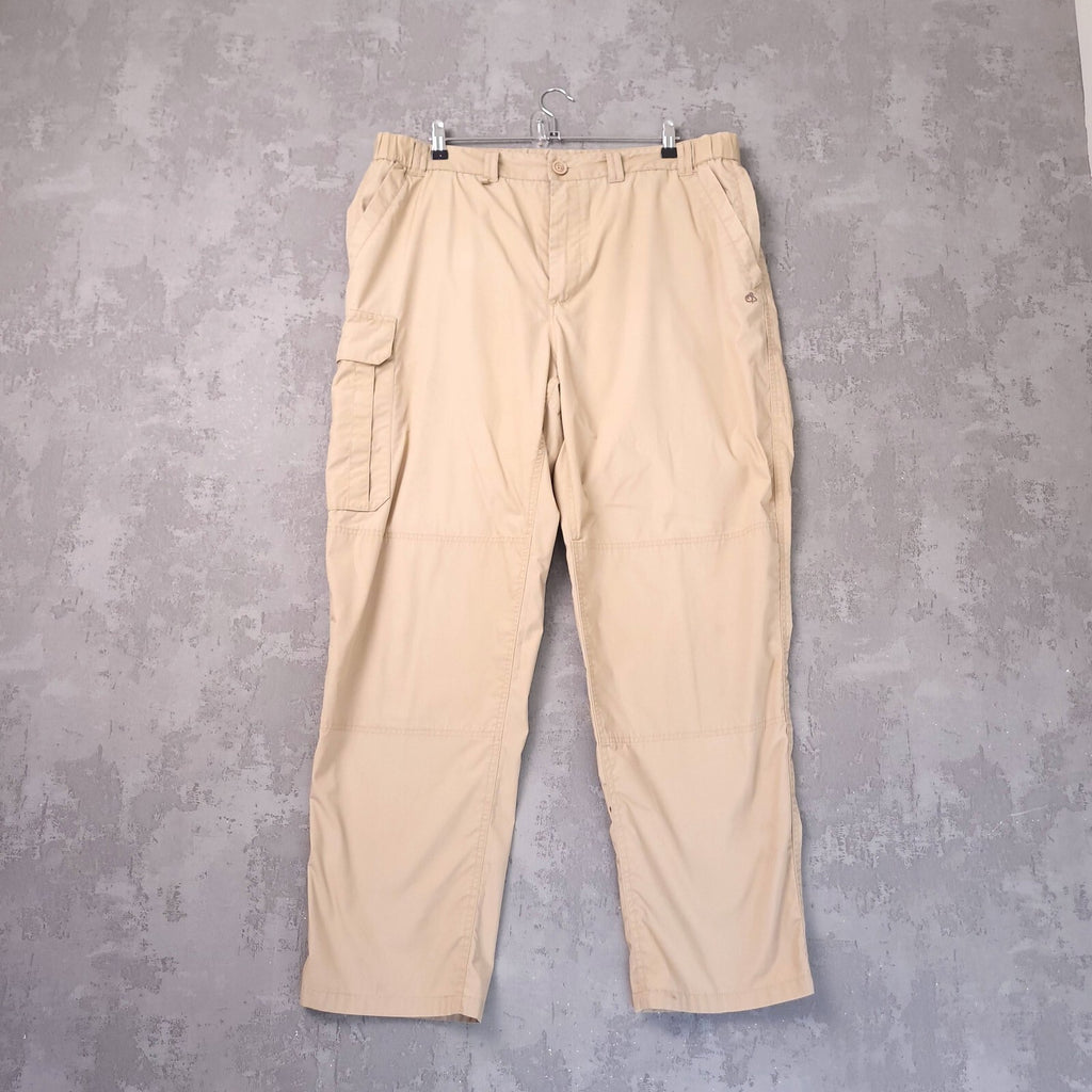 Craghoppers Walking Trousers Mens 38R Regular Fit Beige Cargo Pocket Outdoor