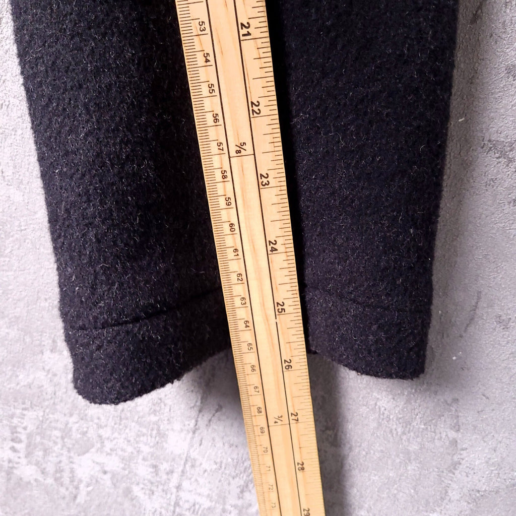 Original Montgomery Wool Duffle Coat Mens 44R Large Charcoal Hooded Jacket