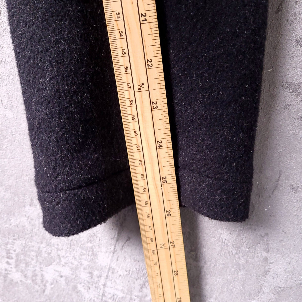 Original Montgomery Wool Duffle Coat Mens 44R Large Charcoal Hooded Jacket