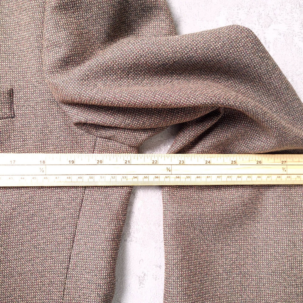 Brook Taverner Tweed Blazer Jacket Mens 38R Regular Fit Brown Sport Coat