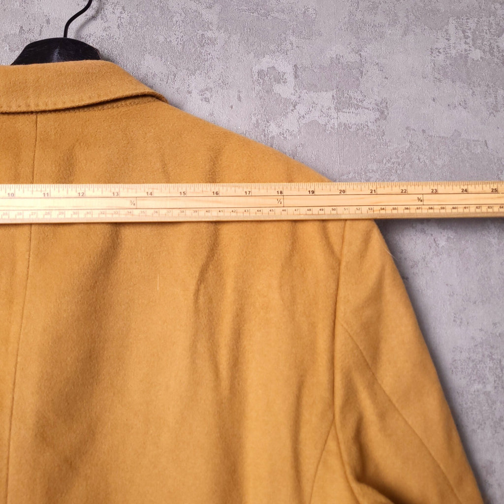 Marks & Spencer Autograph Wool Cashmere Overcoat Mens XL 46R Camel Mark Powell