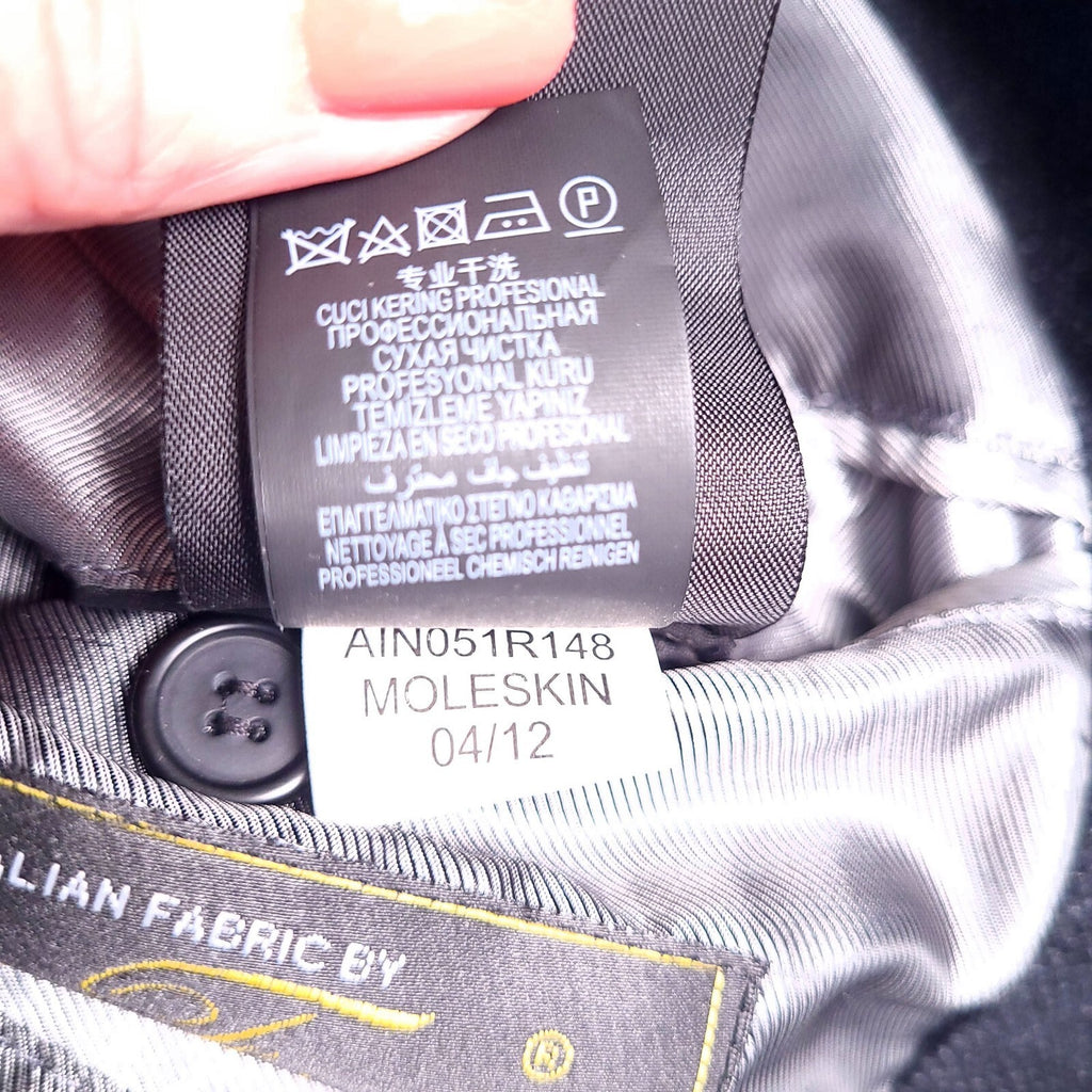 Marks & Spencer Autograph Moleskin Jacket Mens XXL Long Black Italian Fabric