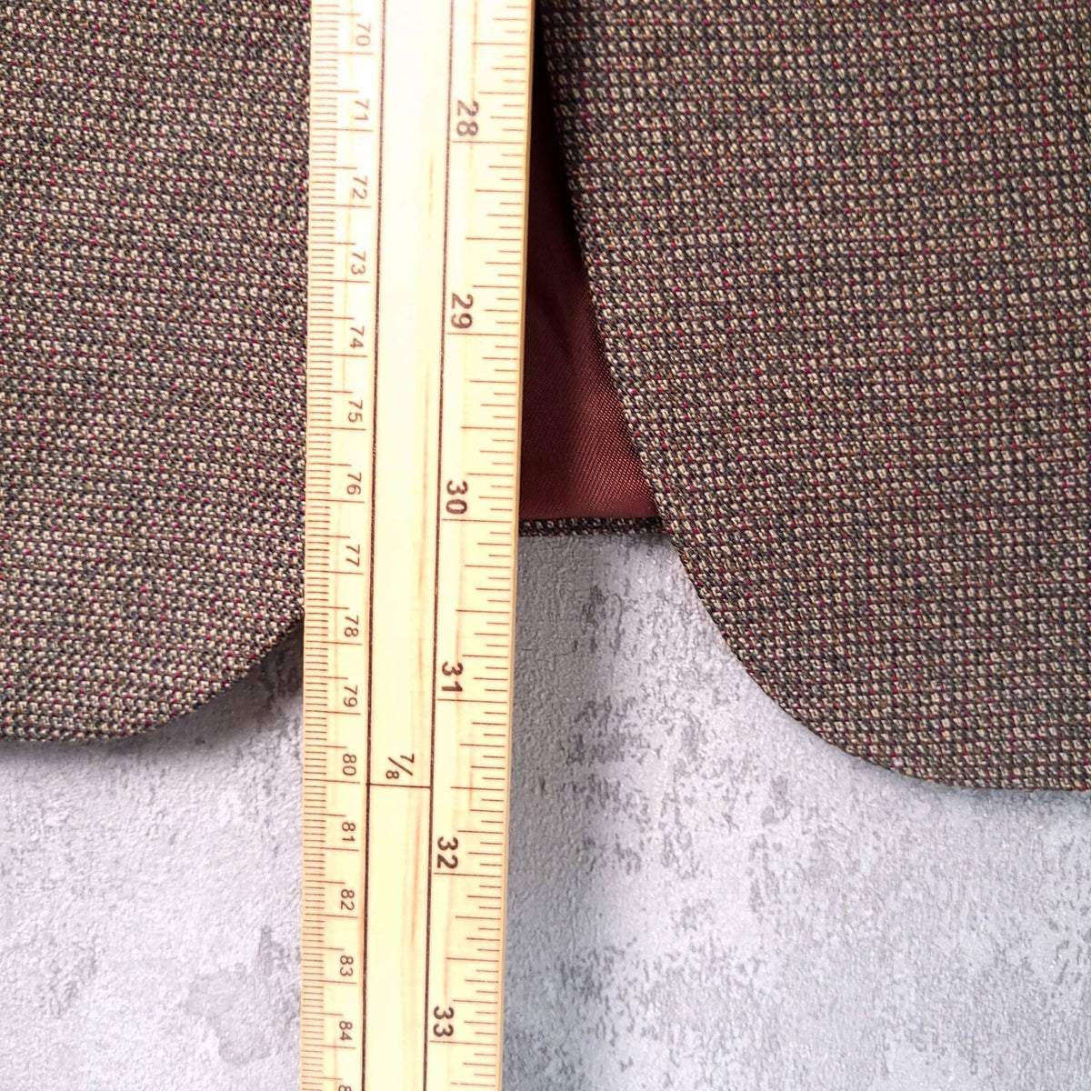 Brook Taverner Tweed Blazer Jacket Mens 38R Regular Fit Brown Sport Coat