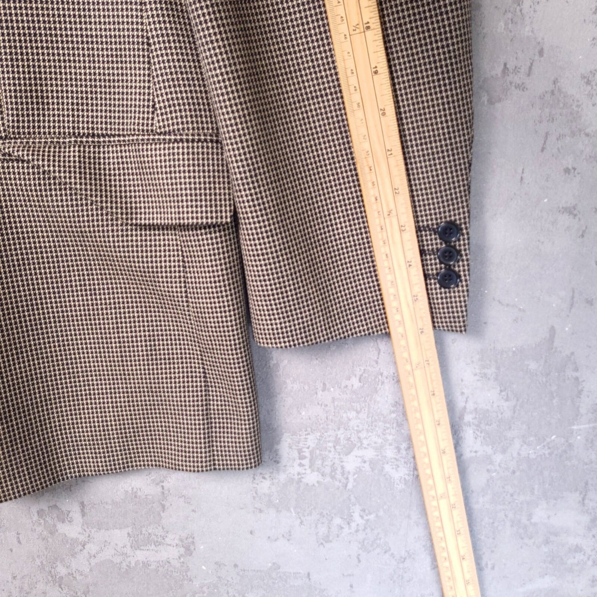 Ciro Citterio Tweed Blazer Jacket Mens 44R Regular Fit Brown Houndstooth Check