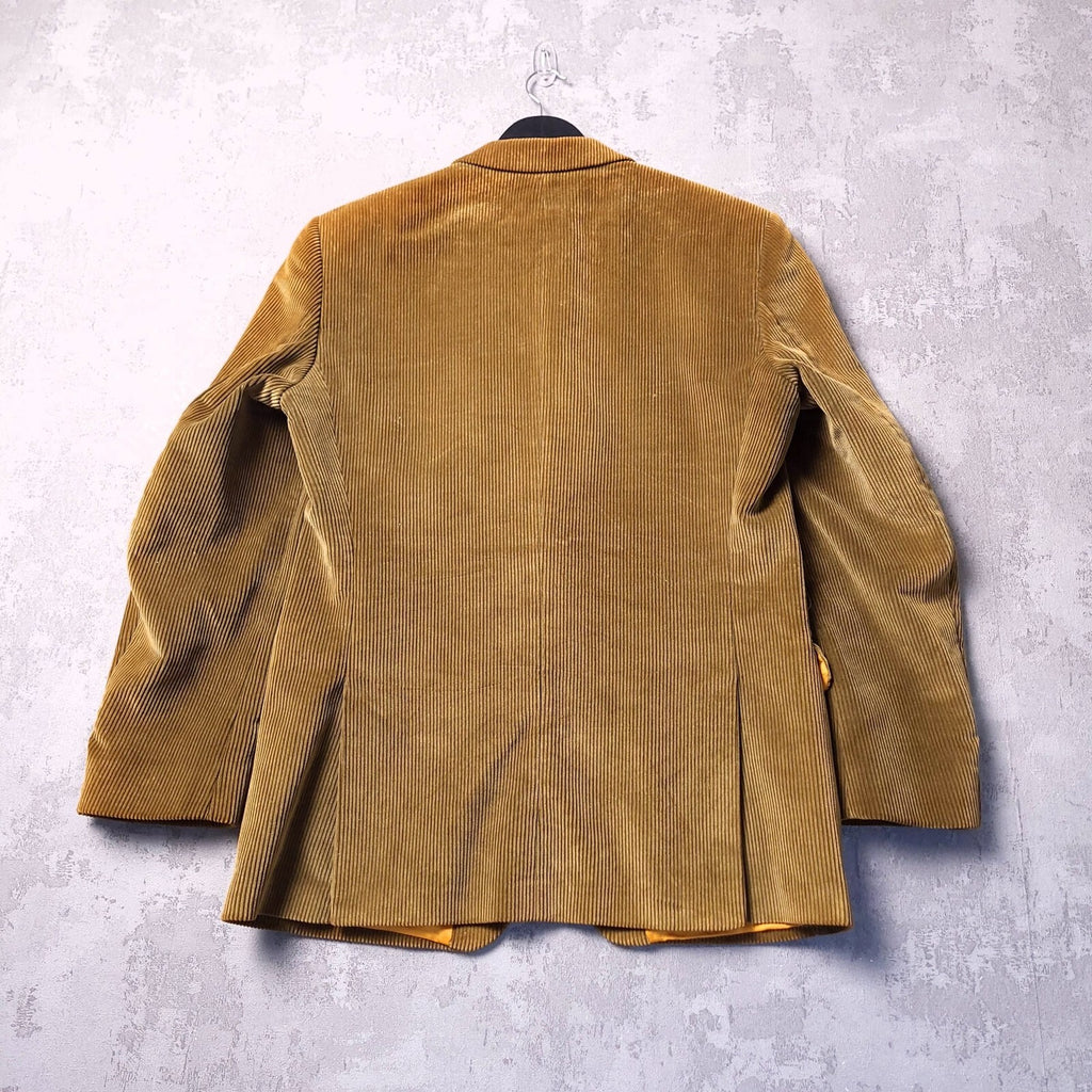 Magee Corduroy Blazer Jacket Mens 40R Regular Fit Tan Brown Cotton Sport Coat