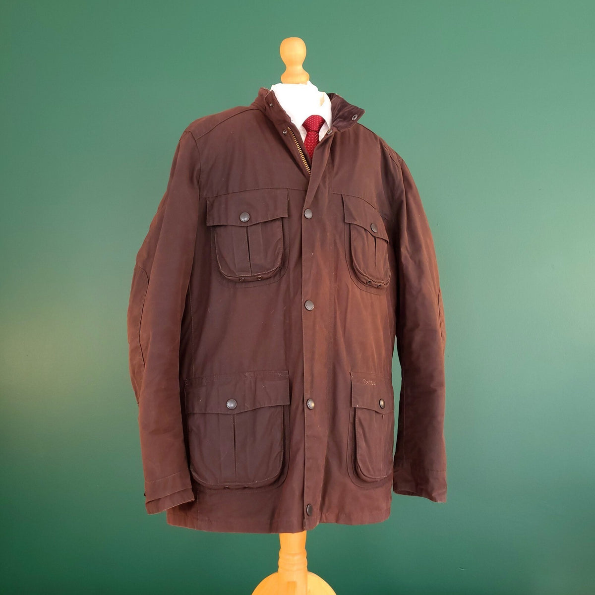 Barbour Corbridge Wax Jacket Mens XXL Regular Fit Brown Quilted Field Coat