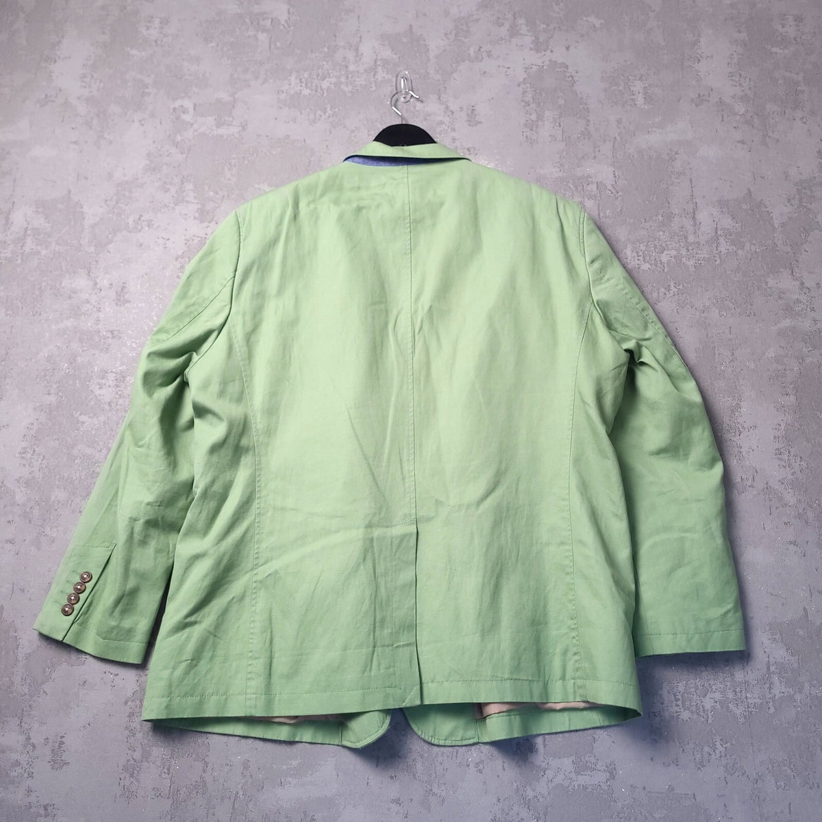 Brook Taverner Linen Cotton Blazer Jacket Mens 52R Regular Fit Green Sport Coat