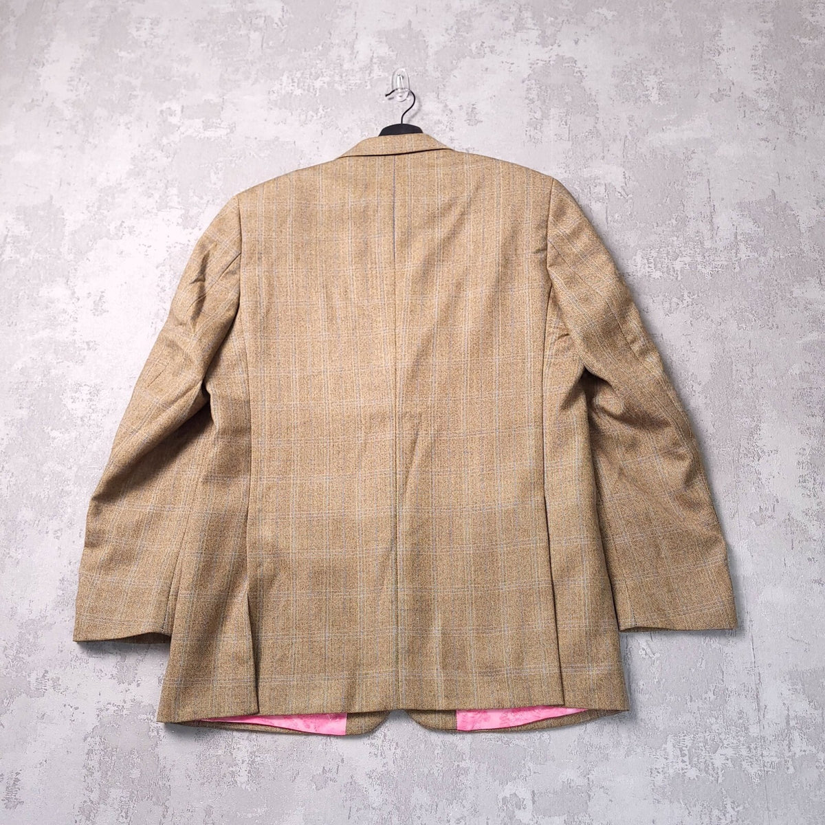 Mark Westwood Tweed Blazer Jacket Mens 42R Regular Fit Brown Blue Check Sport