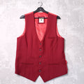 Marc Darcy Waistcoat Mens 40R Regular Fit Wine Red Paisley Back Kelvin SB Suit