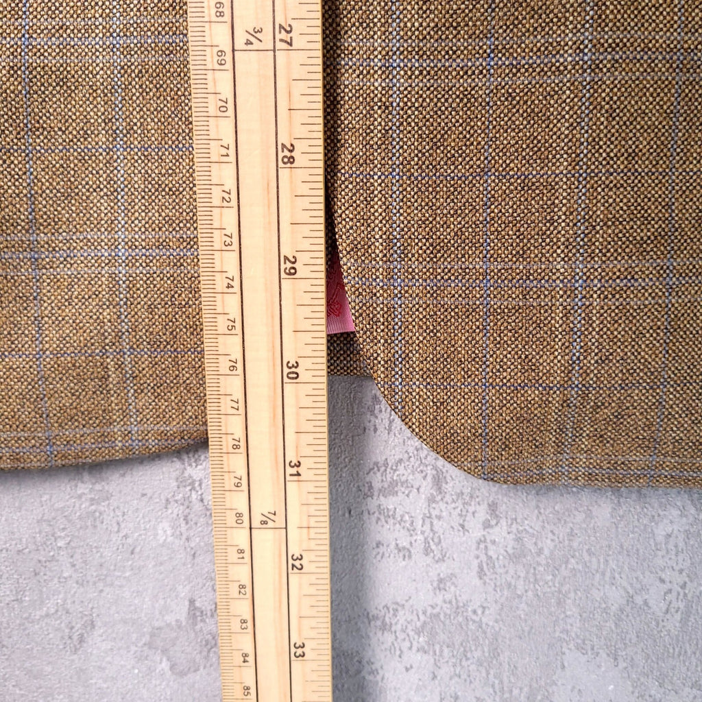 Mark Westwood Tweed Blazer Jacket Mens 42R Regular Fit Brown Blue Check Sport