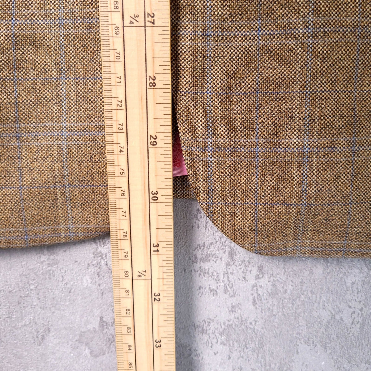 Mark Westwood Tweed Blazer Jacket Mens 42R Regular Fit Brown Blue Check Sport