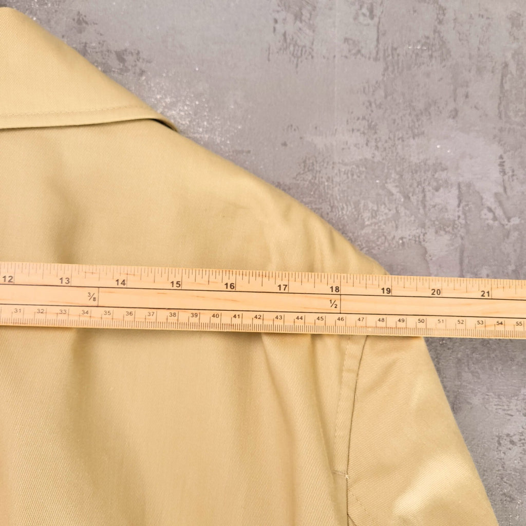Marks & Spencer Trench Coat Mens Large Regular Fit Beige Belted Shower Resistant